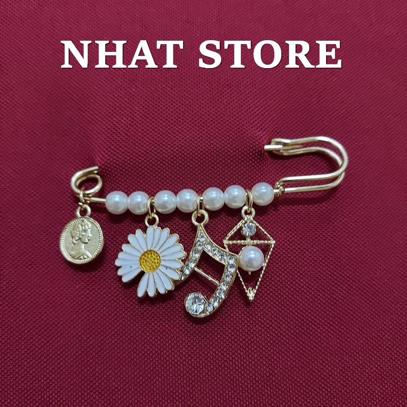 Ghim cài áo, trâm cài vest nam nữ, cài áo đính đá thanh lịch
