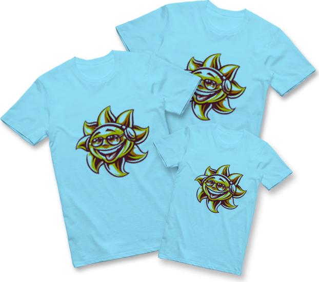 Áo Thun Gia Đình ATLAN Mã TKA49 Màu Xanh Da Trời