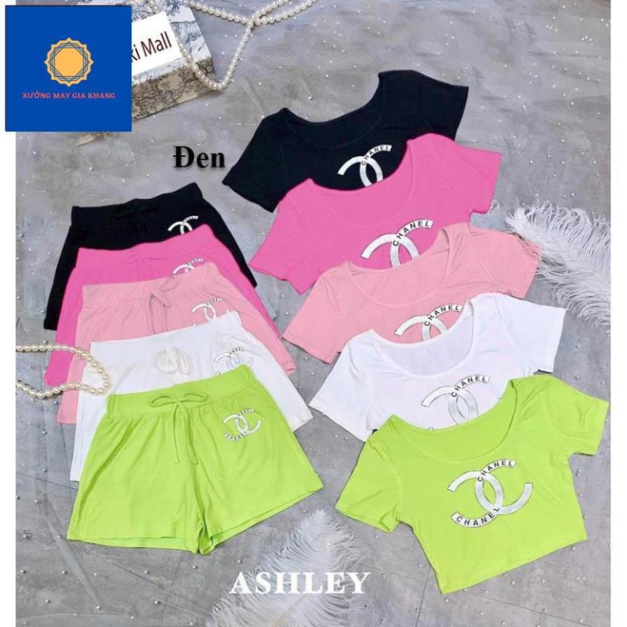 Đồ bộ quần áo thun bé gái, kiểu áo form rộng, ngắn tay, thun cotton co giãn tốt . Gia Khang