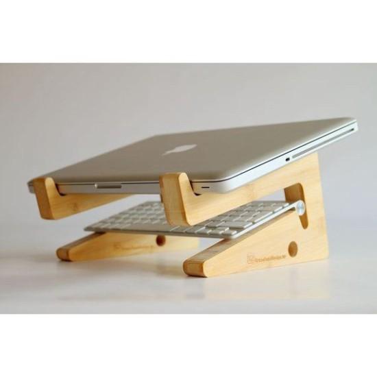 Kệ ,Giá Đỡ Dành Cho Laptop Và Macbook Thông Minh Bằng Gỗ , Tản Nhiệt Tự Nhiên