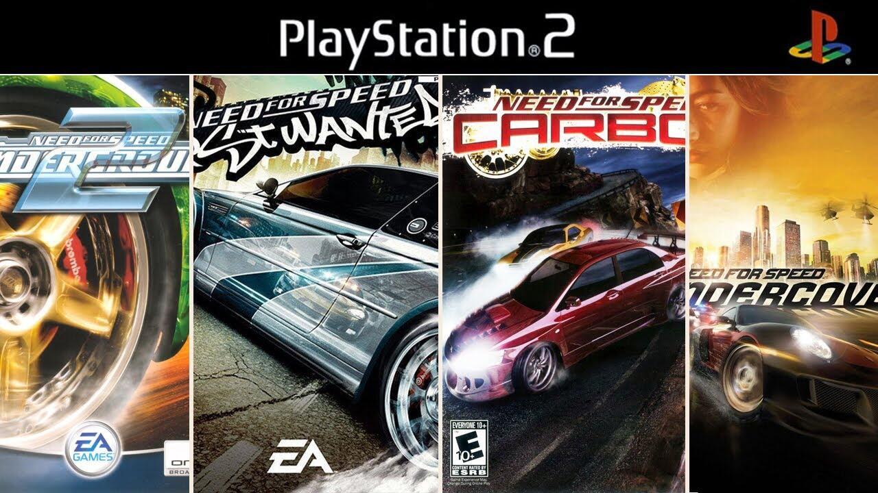 Bộ 4 Game PS2 need for speed như hình