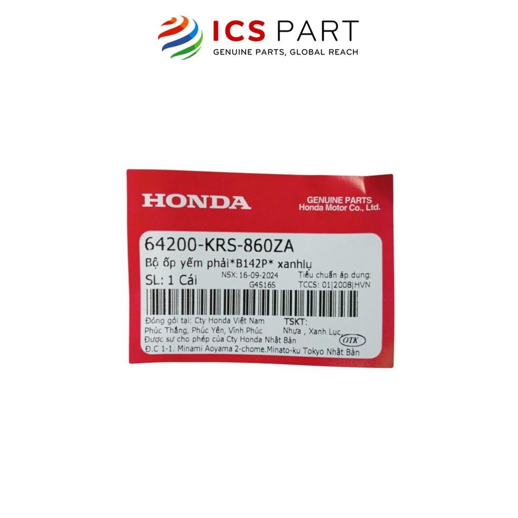 Bộ Mặt Nạ Trước (Quây Mặt Nạ) HONDA Wave 100 Xanh Lục (Nhớt) B142P (Có Tem) (64200KRS860ZA)