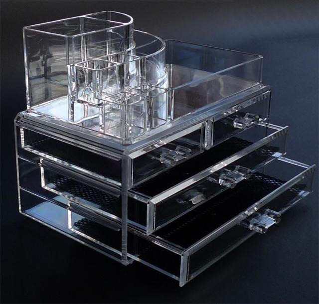 Khay đựng mỹ phẩm,đồ trang sức Mica 4 tầng