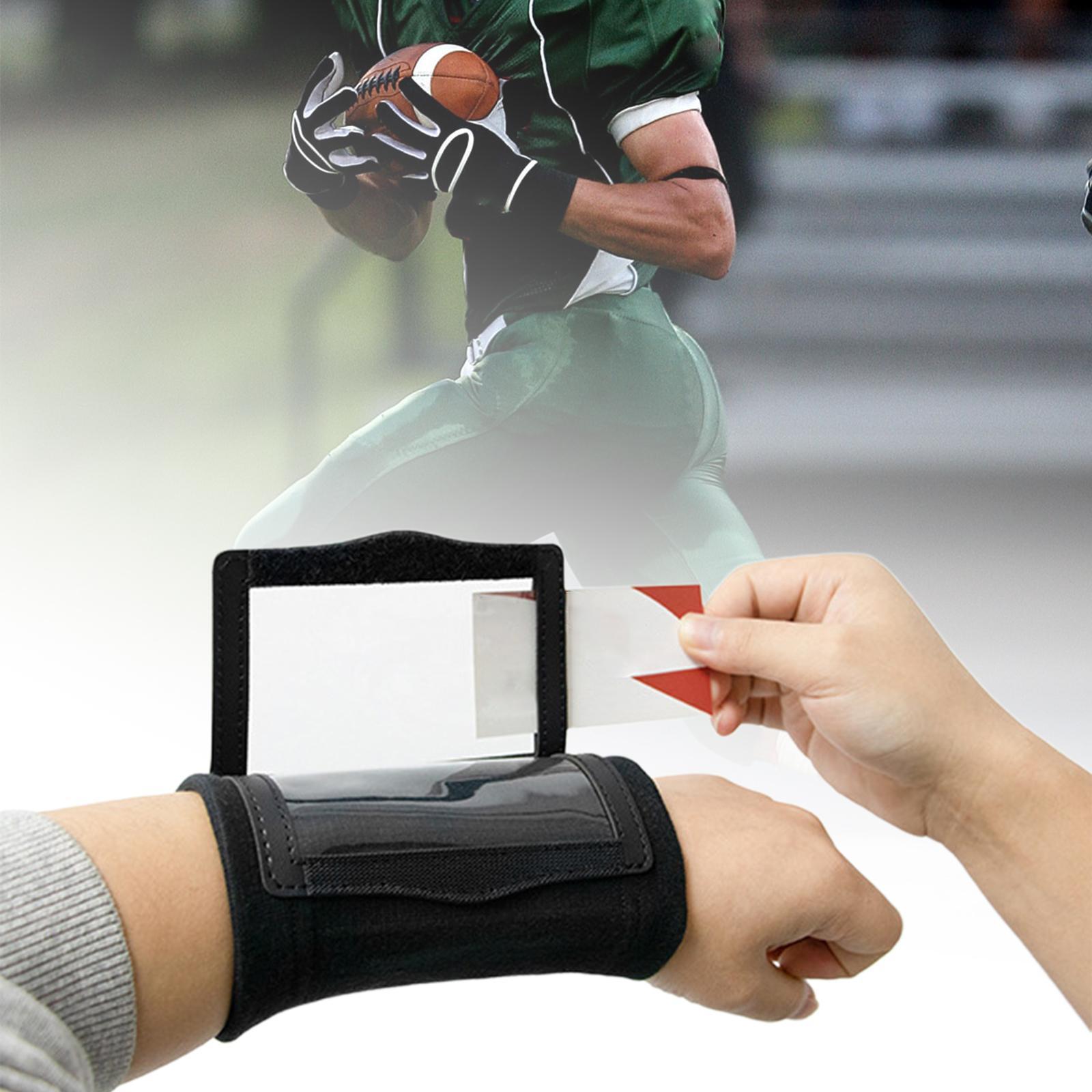 Football Play Wristbands Sporting Goods Football Armband Durable Portable Adjustable Playbook Wristband for Baseball Soccer Sports Adult