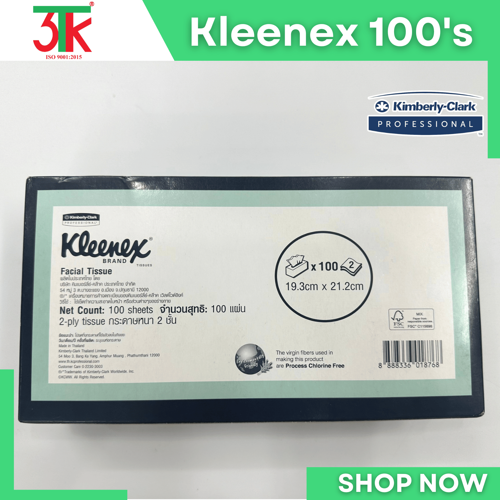 Giấy lụa KLEENEX loại 100 tờ Mã 92000