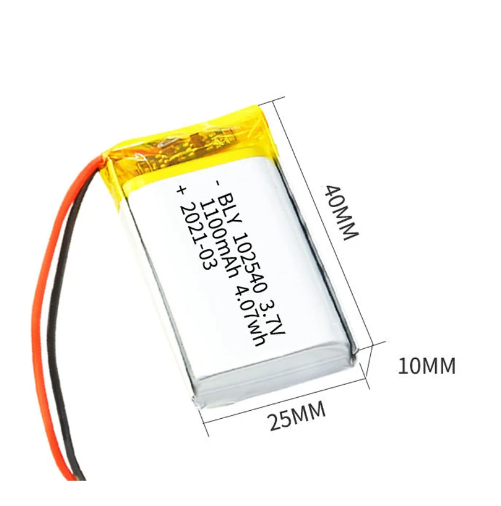 Pin Sạc Polymer 3.7V 1100MAh 102540 Cho tai nghe Mp3 MP4 MP5 GPS PSP Bluetooth