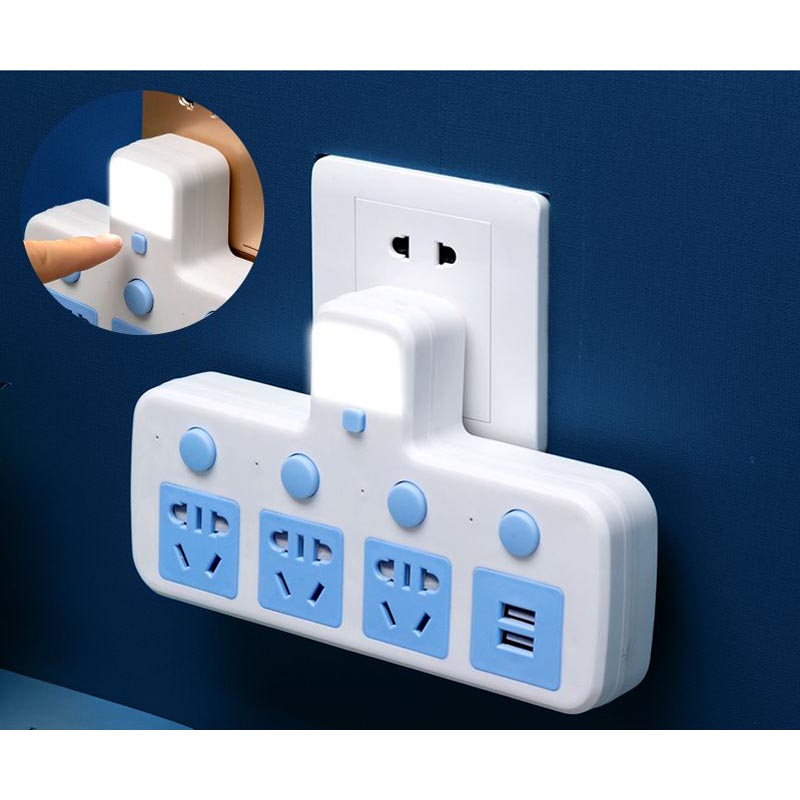 Ổ điện không dây kiêm đèn ngủ 2 chấu