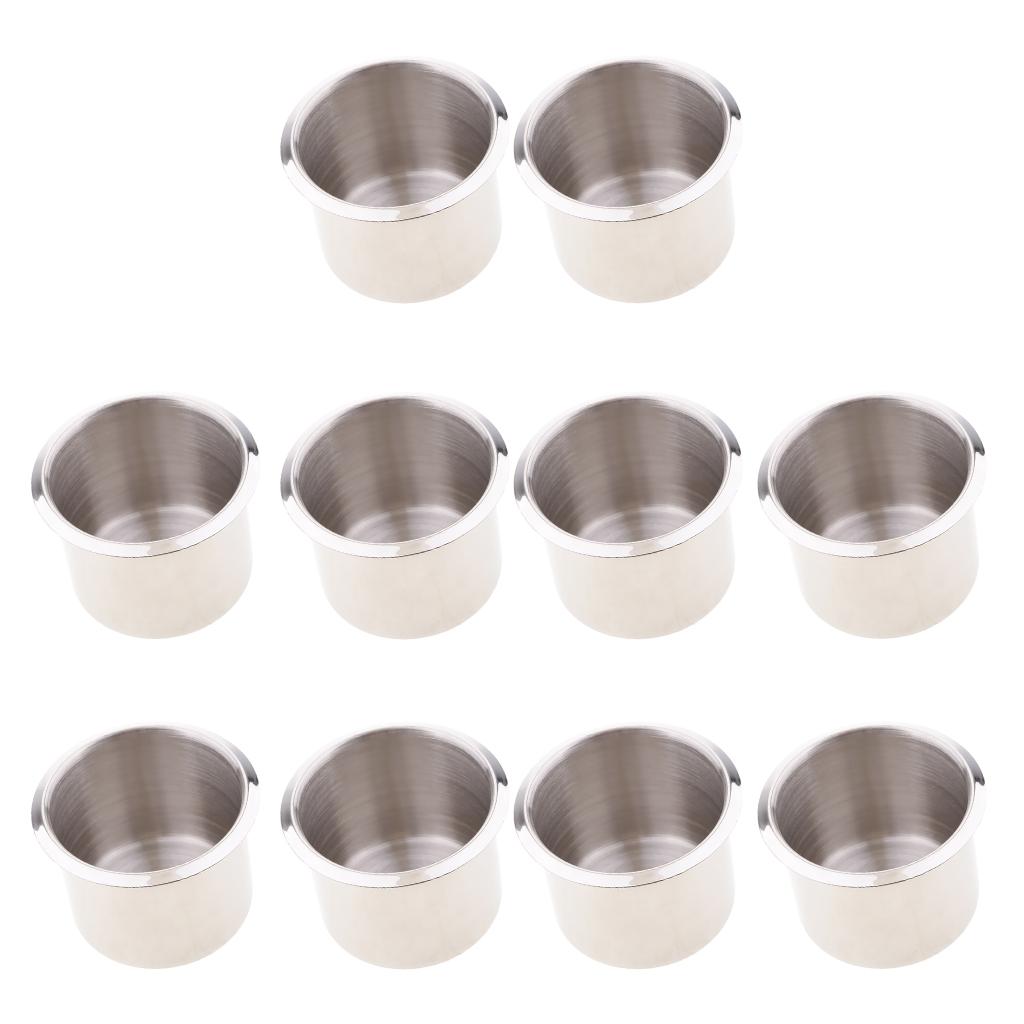 10 Thép Không Gỉ Đèn Cốc Uống Nước Giữ Cho Mềm Thuyền RV Người Cắm Trại 68X55 Mm