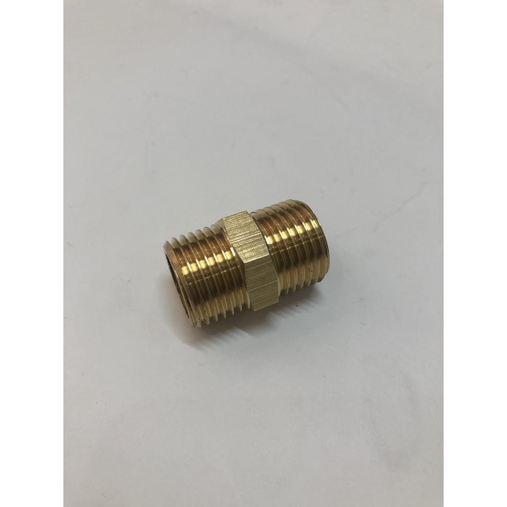 Nối 2 Đầu Ren Ngoài 21mm Đồng Thau