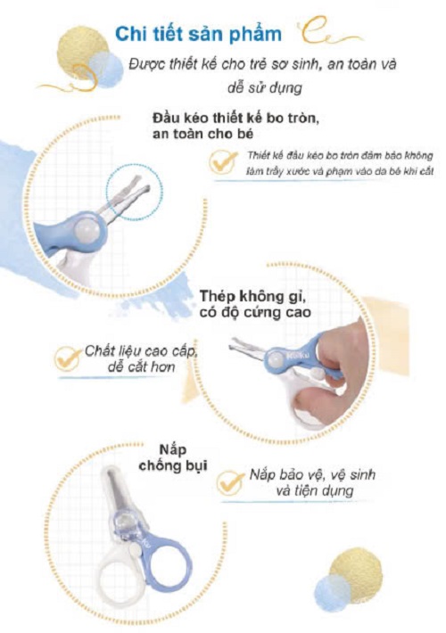 KÉO CẮT MÓNG TAY AN TOÀN CHO BÉ TỪ 6M+ KUKU - KU3035