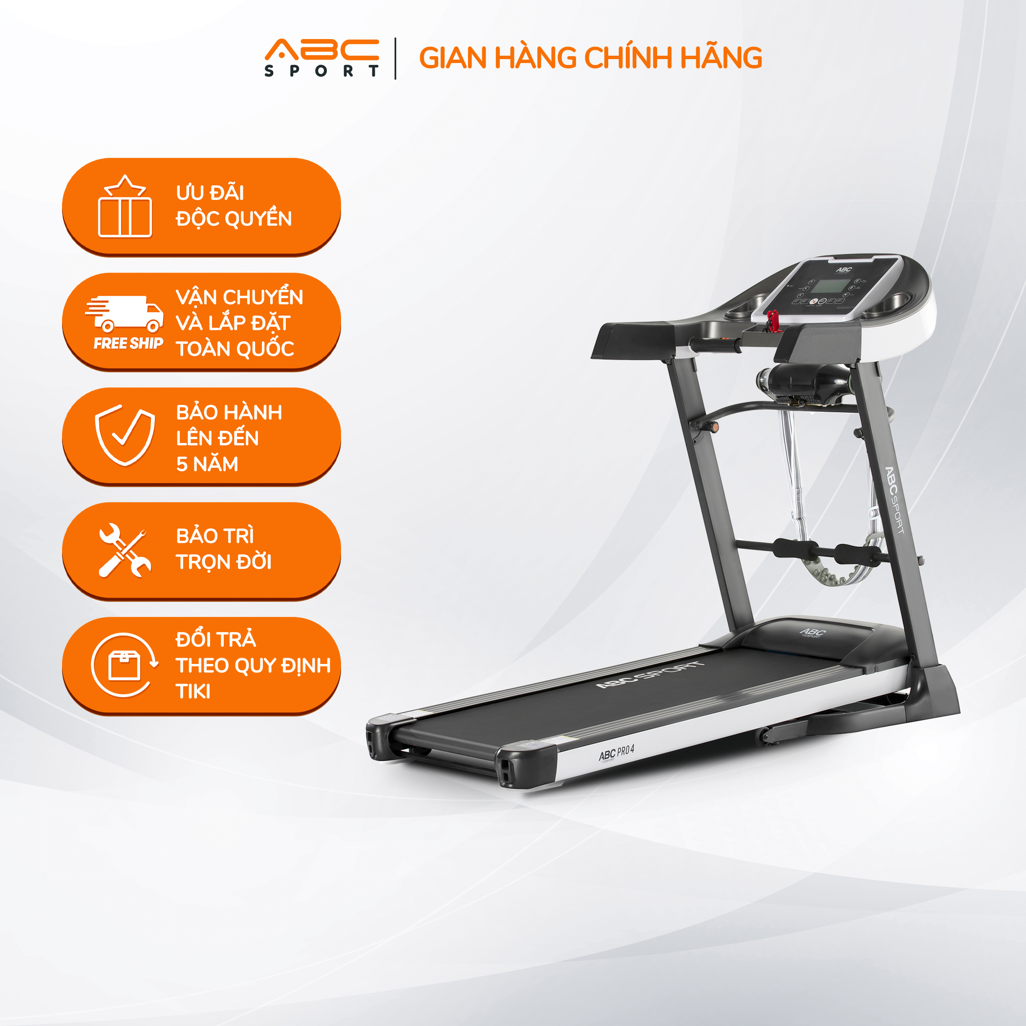 Máy Chạy Bộ Tại Nhà ABCSPORT Pro 4 Đa Năng