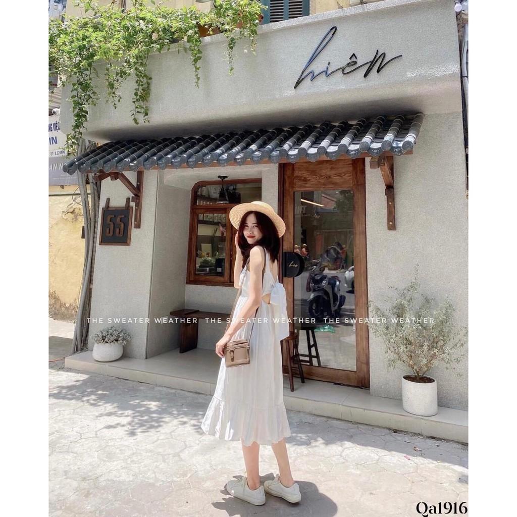 VÁY MAXI 2 DÂY HỞ LƯNG