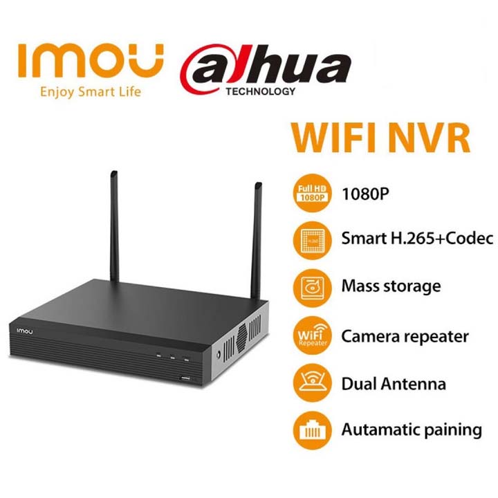 Đầu Ghi Hình IP Wifi 4 Kênh IMOU NVR1104HS-W-S2 Hàng chính hãng