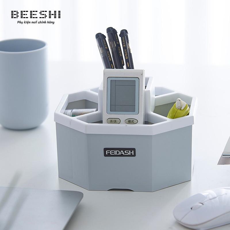 Cốc đựng cọ, khay đựng cọ làm móng 5 ngăn- khay lục giác