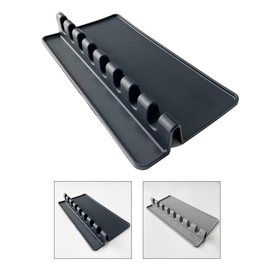 Silicone Spoon Rest Pad Heat Resistant Kitchen Spatula Utensil Rest