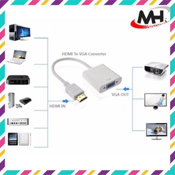 Cáp Chuyển Đổi HDMI ra VGA có Audio -Cam kết chất lượng 100