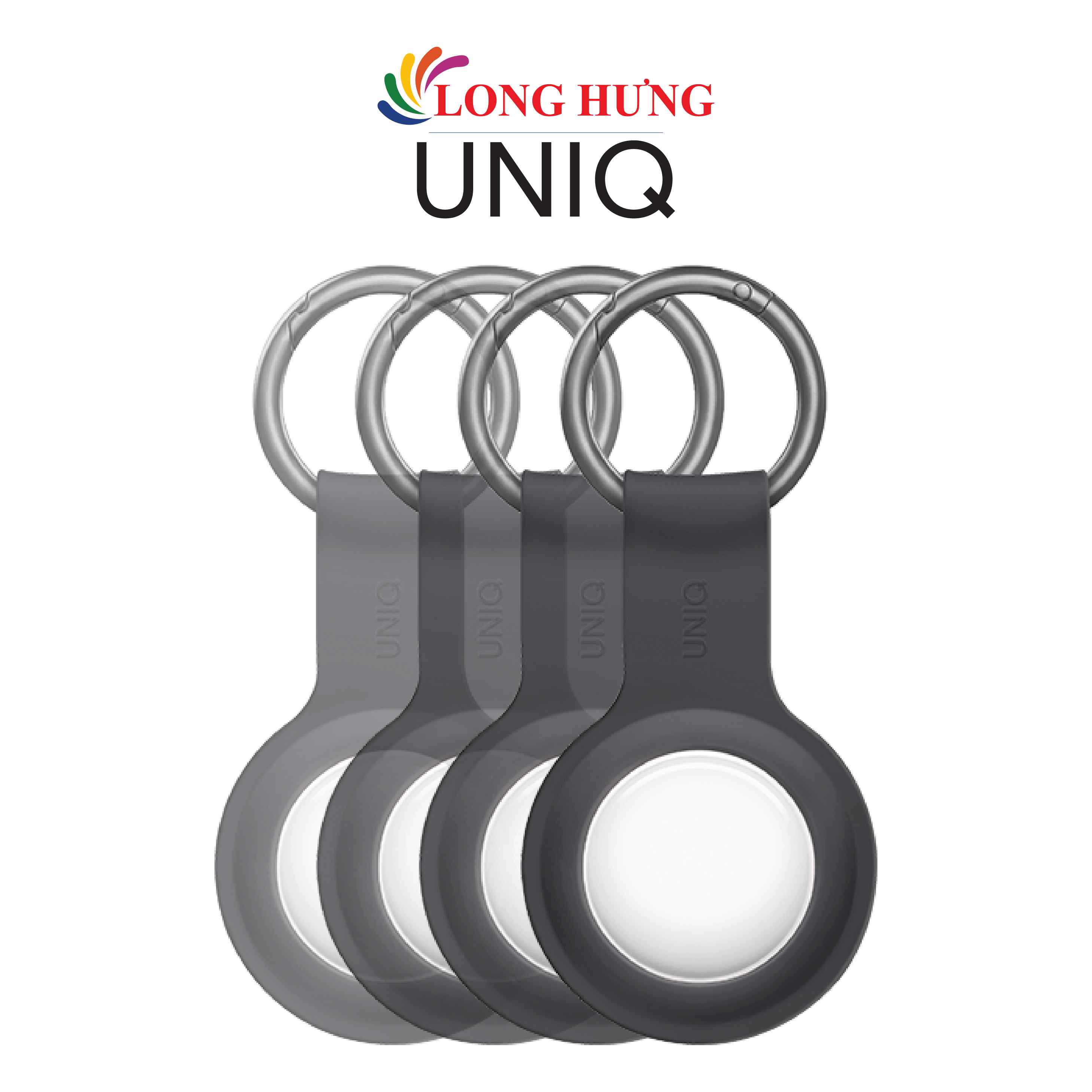 Bao da Uniq Lino Airtag UNIQ-AIRTAGBUN-LINOGRY - Hàng chính hãng