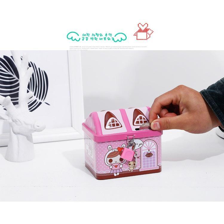 Két sắt mini tiết kiệm hình ngôi nhà