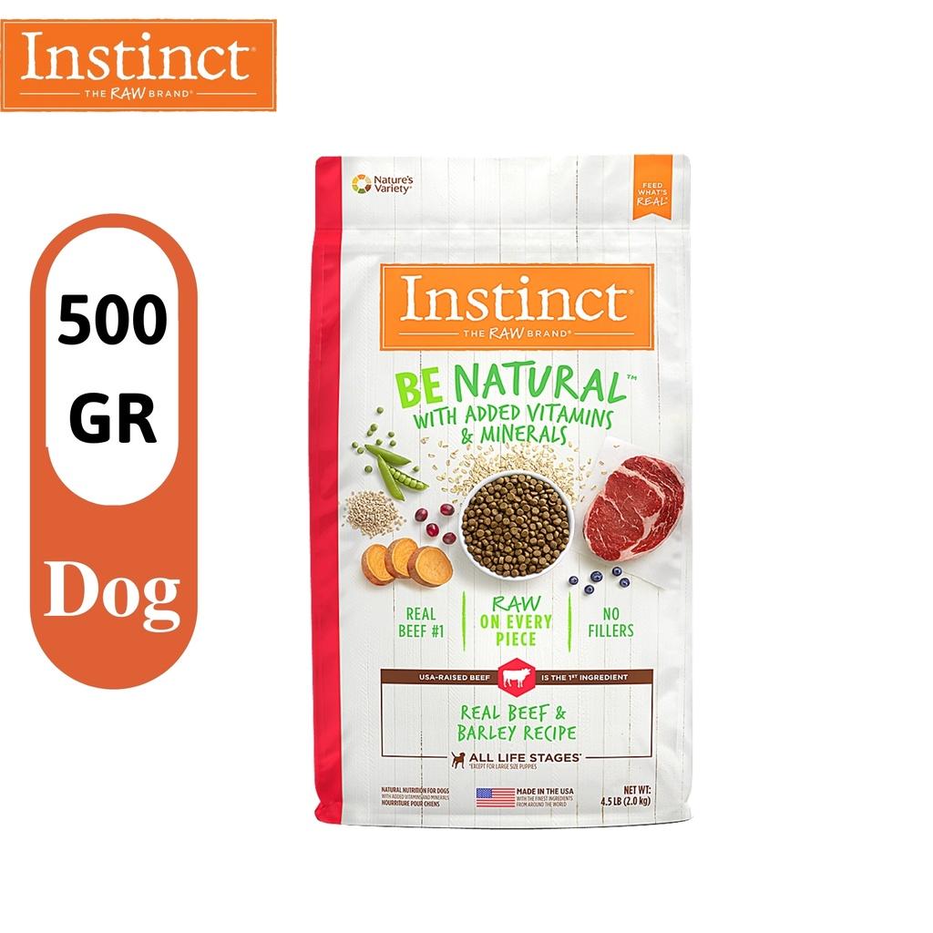 Thức ăn cho chó mọi độ tuổi từ thịt bò và lúa mạch Instinct Be Natural Real Beef (Túi 500g)