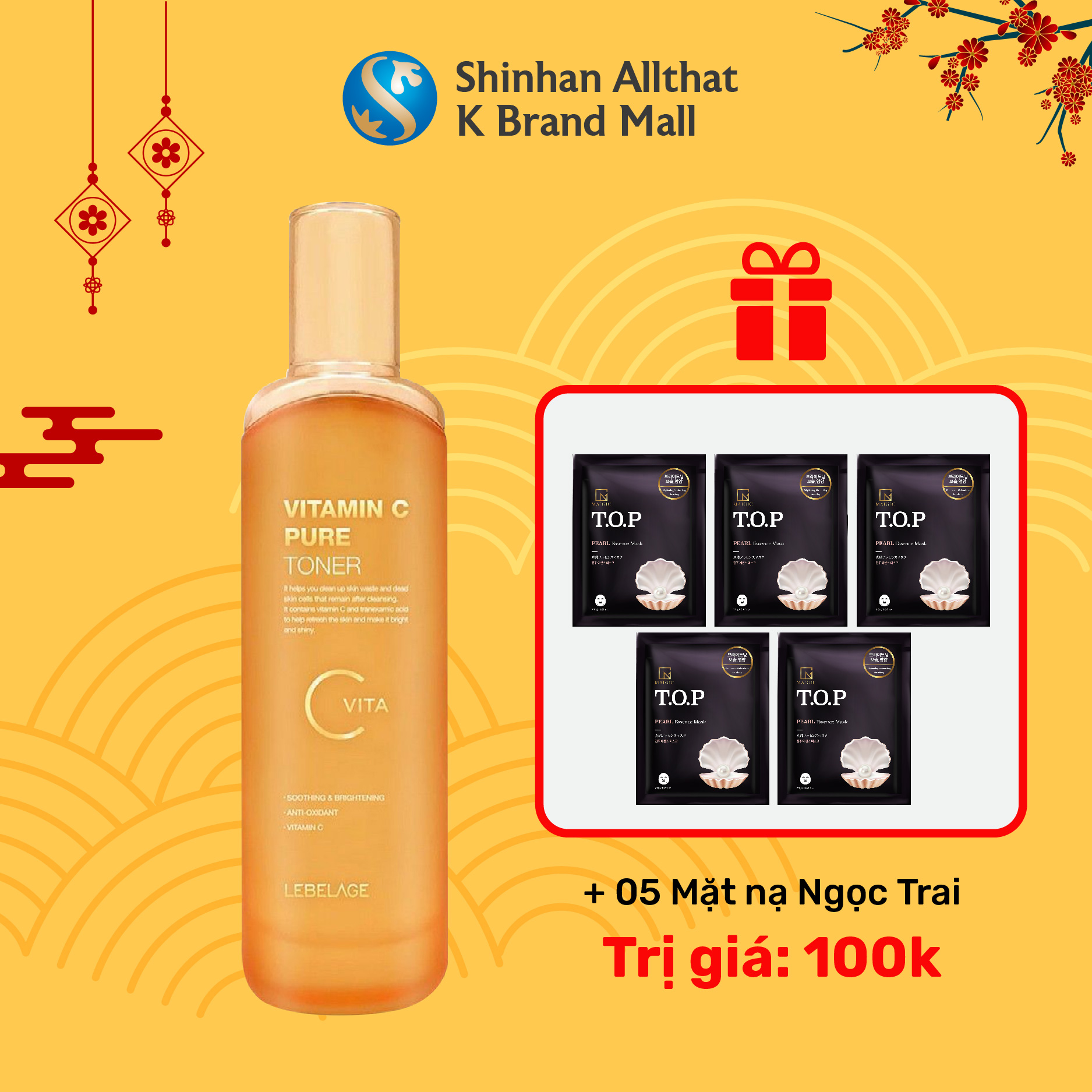 [07.2024] Sữa Dưỡng Trắng Tăng Đàn Hồi Da Lebelage Vitamin C Pure Emulsion 120ml