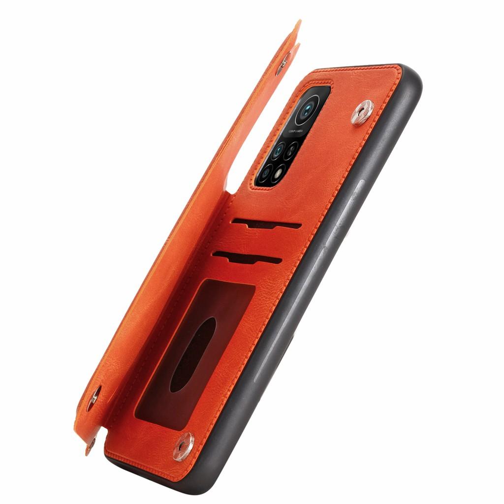 Bao da điện thoại nắp lật có ngăn để thẻ cho Xiaomi POCO X3 NFC Mi 10T Pro 10T Lite