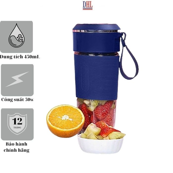 Máy xay sinh tố cầm tay mini, cốc xay sinh tố đa năng JUICER hàng chính hãng