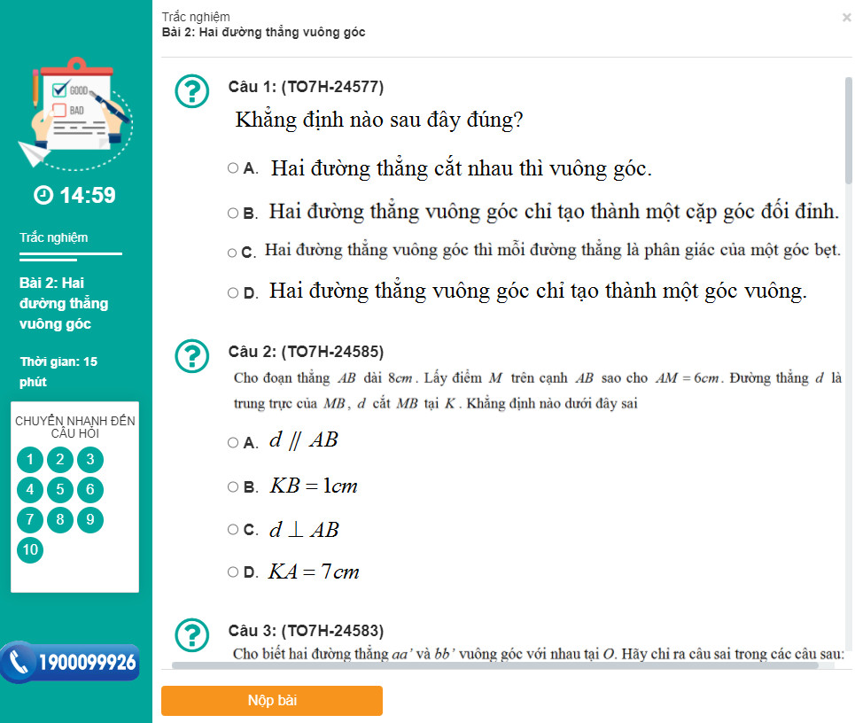 Khóa học HÌNH HỌC 7 - CƠ BẢN + NÂNG CAO thầy Lê Hải Trung - 09 tháng