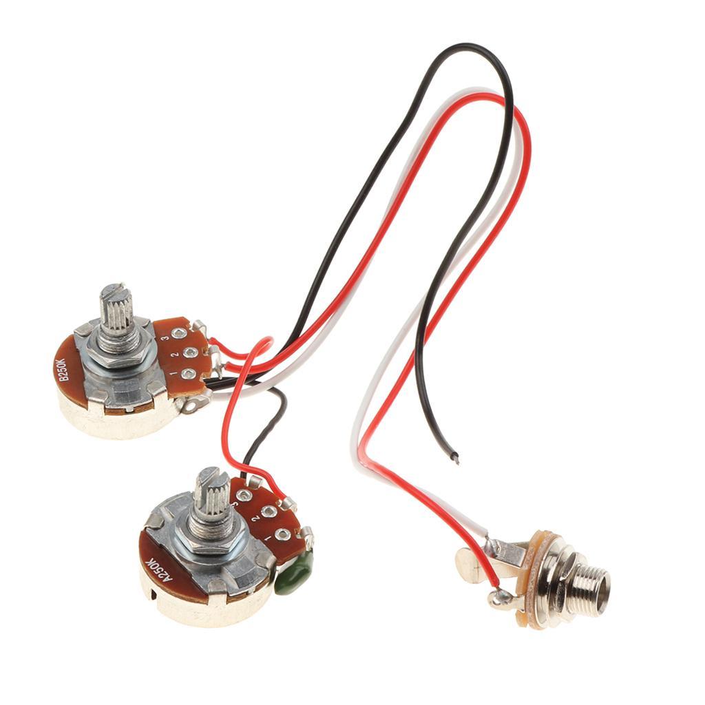 2X Bass Wiring Harness Prewired   Pots 1V1T   Musical Instrument Parts