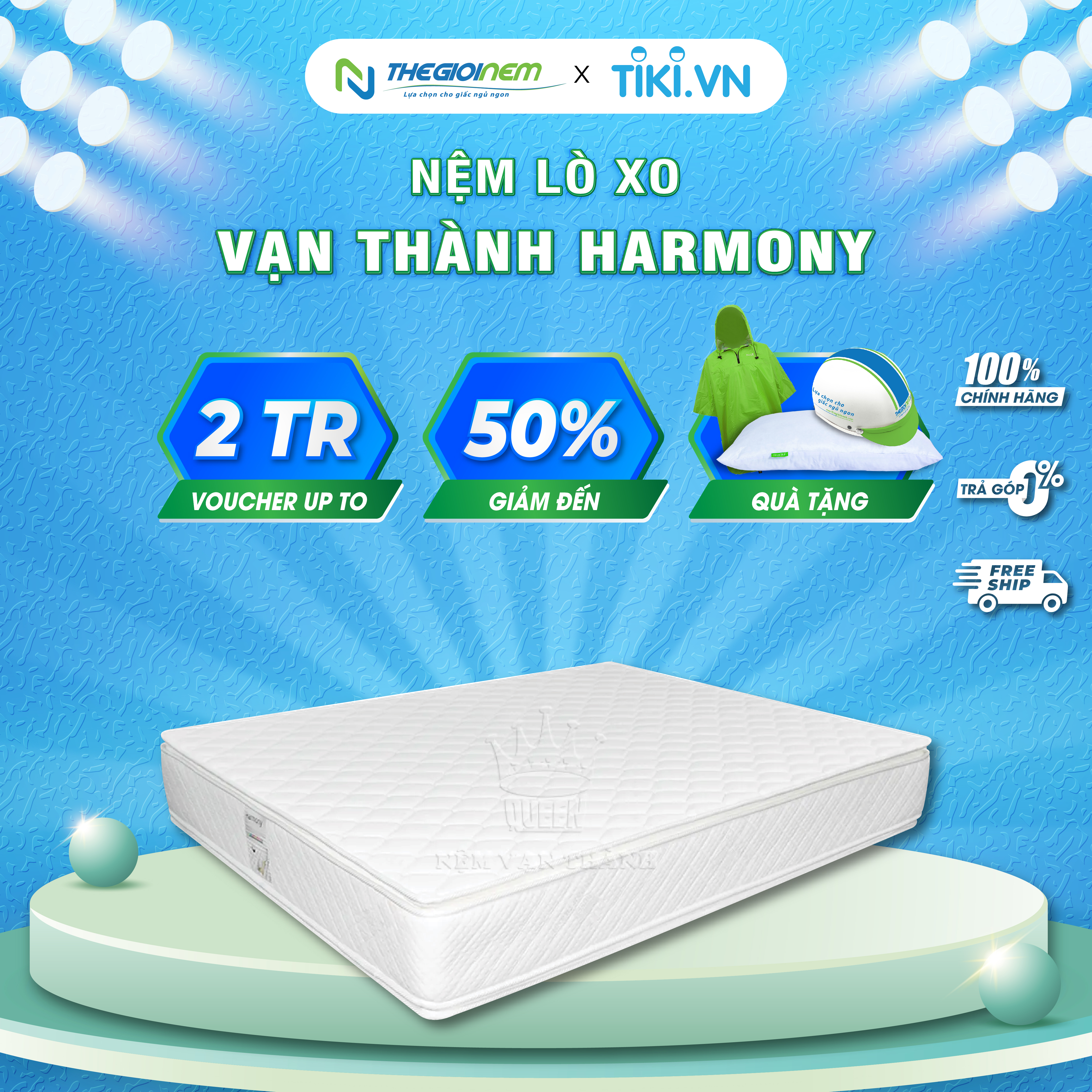 Nệm Lò Xo Vạn Thành Harmony 160X200X30Cm