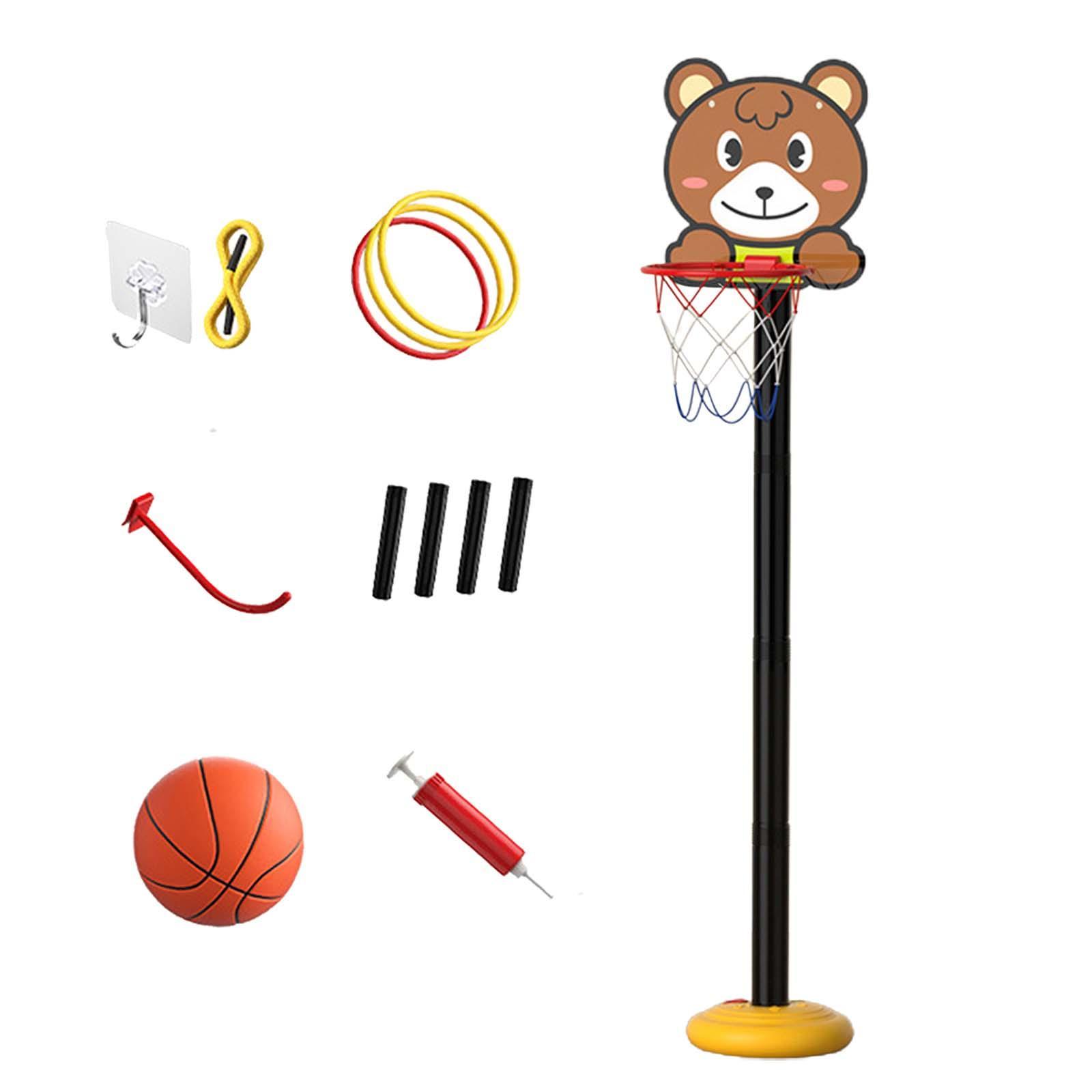 Mini Basketball Hoop with Balls Kids Basketball Hoop Set Cartoon Multifunction Indoor Outdoor Foldable Basketball Hoop Set for Children