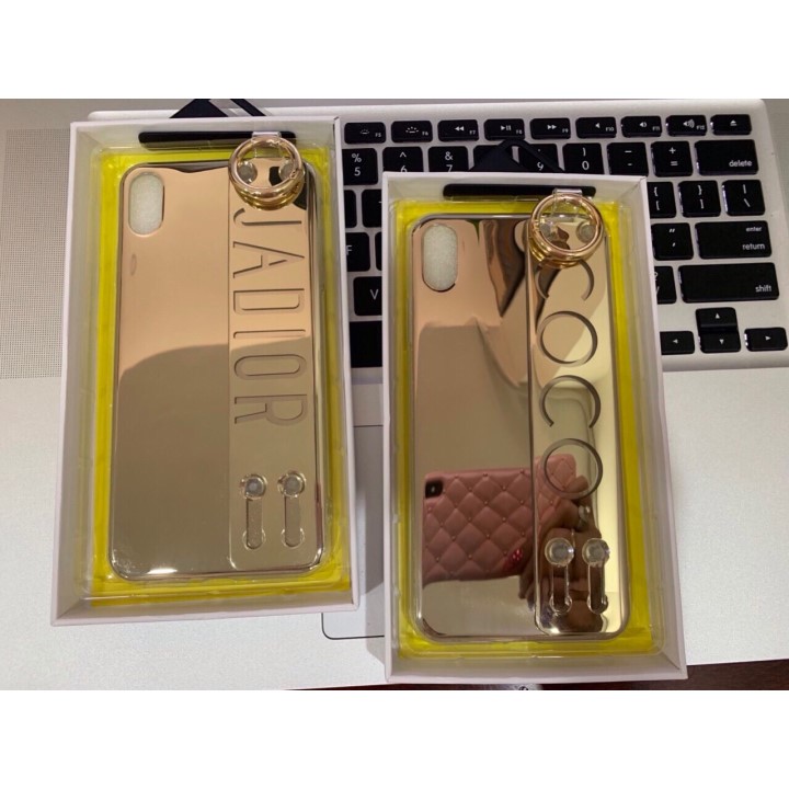 Ốp lưng cho iPhone 6 Plus, 7 Plus tráng gương có quai cầm