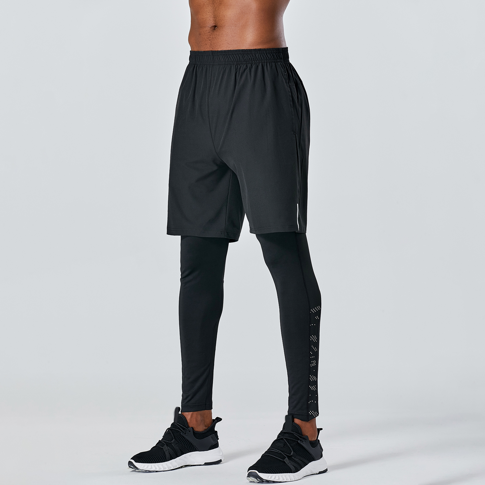 Quần thể thao nam 2 trong 1 có túi co giãn, nhanh khô, thoáng khí