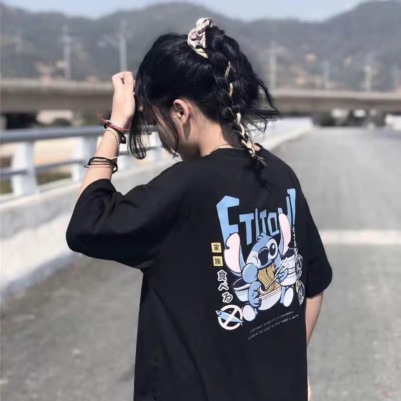Áo thun tay lỡ unisex Couple Ăn Mỳ form rộng nam nữ phong cách ulzzang