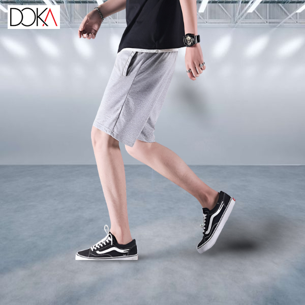 Combo 2 Quần shorts thể thao nam dạng sọt sport đùi chất thun lạnh 4 chiều cao cấp phù hợp tập gym hay mặc nhà màu trắng và đen DUI-P101 - tặng 1 khẩu trang chống nắng