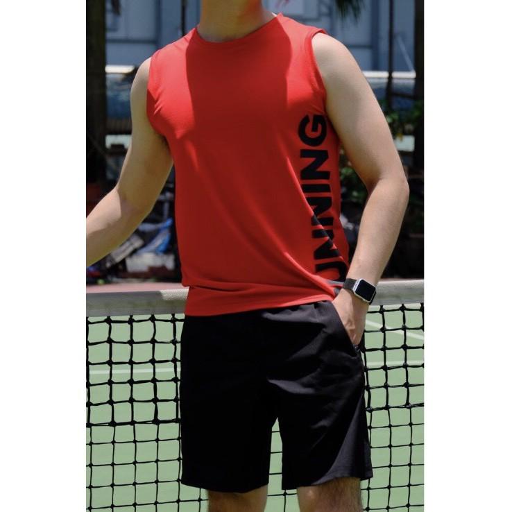 Áo sát nách nam Tanktop thể thao thun lạnh RUNNING