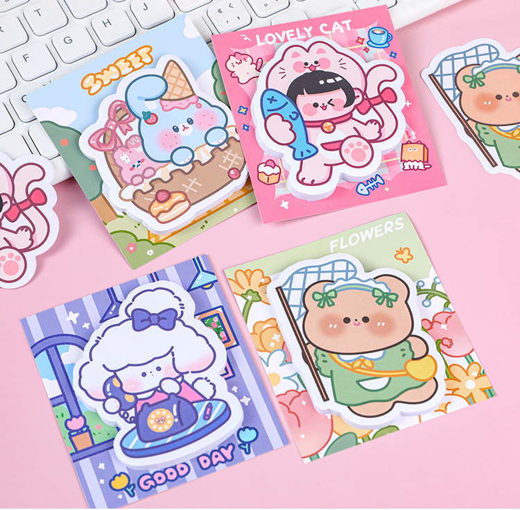 Set 30 hình dán sticker trang trí cute cỡ lớn hình con vật xinh xỉu dán sách vở giá rẻ tặng quà học sinh