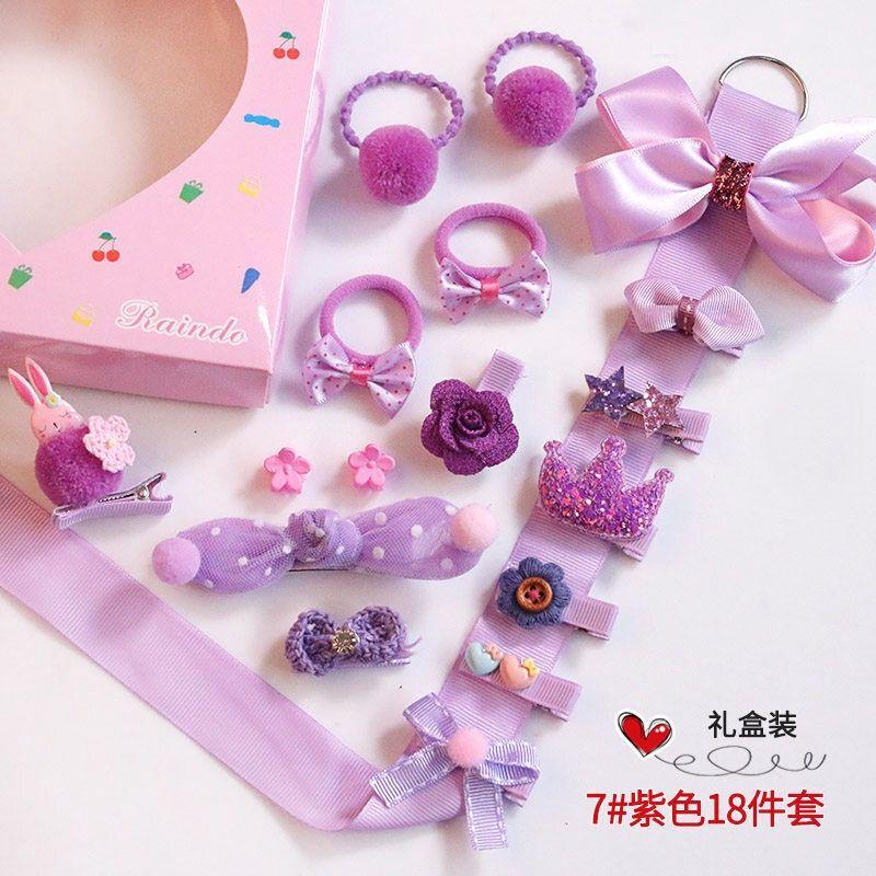 HỘP CỘT TÓC CHO BÉ GÁI GỒM 18 CHI TIẾT