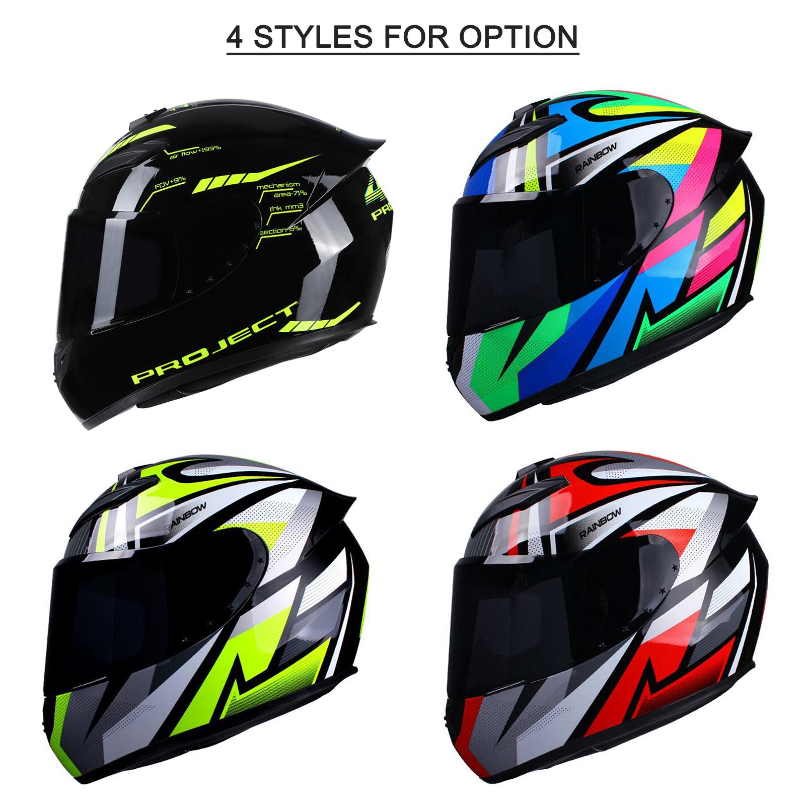 Motorcycle Helmet Full Face Rapid Street Helmet Unisex Adult Cool Rider Equipment Four Seasons New Street Touring Motorcycle Helmet Style D Size L