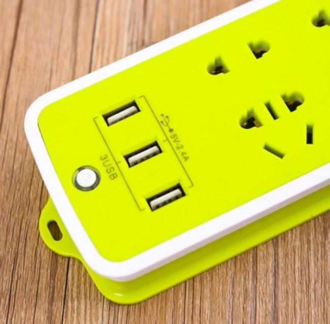 Ổ Cắm Điện Đa Năng Thông Minh Chống Giật 6 Lỗ Kèm 3 Cổng USB Tiện Dụng  - Hàng Chính Hãng