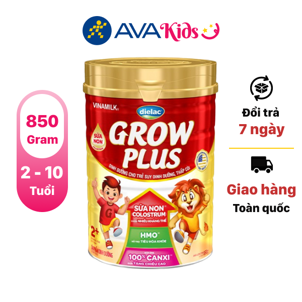 Sữa bột Dielac Grow Plus 2+ hộp 850g (2 - 10 tuổi)