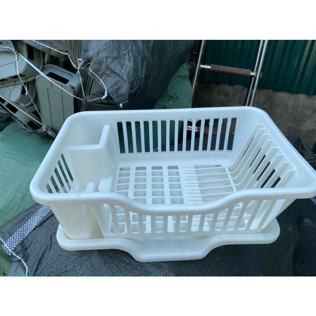 Khay Nhựa Úp Chén Bát Ráo Nước Tiện Lợi - Rổ Úp Bát Đĩa Có Khay Hứng Nước
