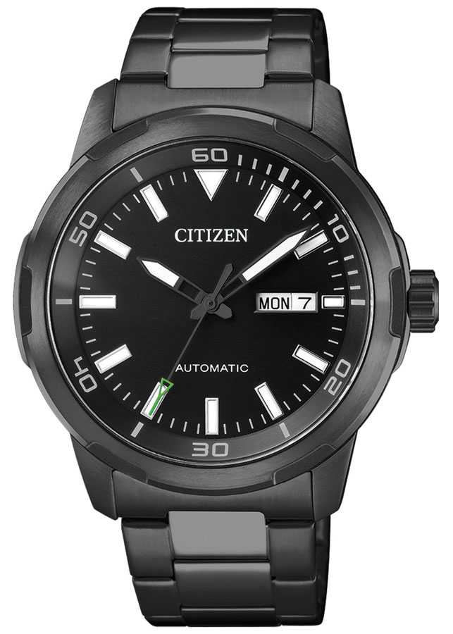 Đồng Hồ Nam Citizen Dây Thép Không Gỉ Máy Cơ-Automatic NH8375-82E - Mặt Đen