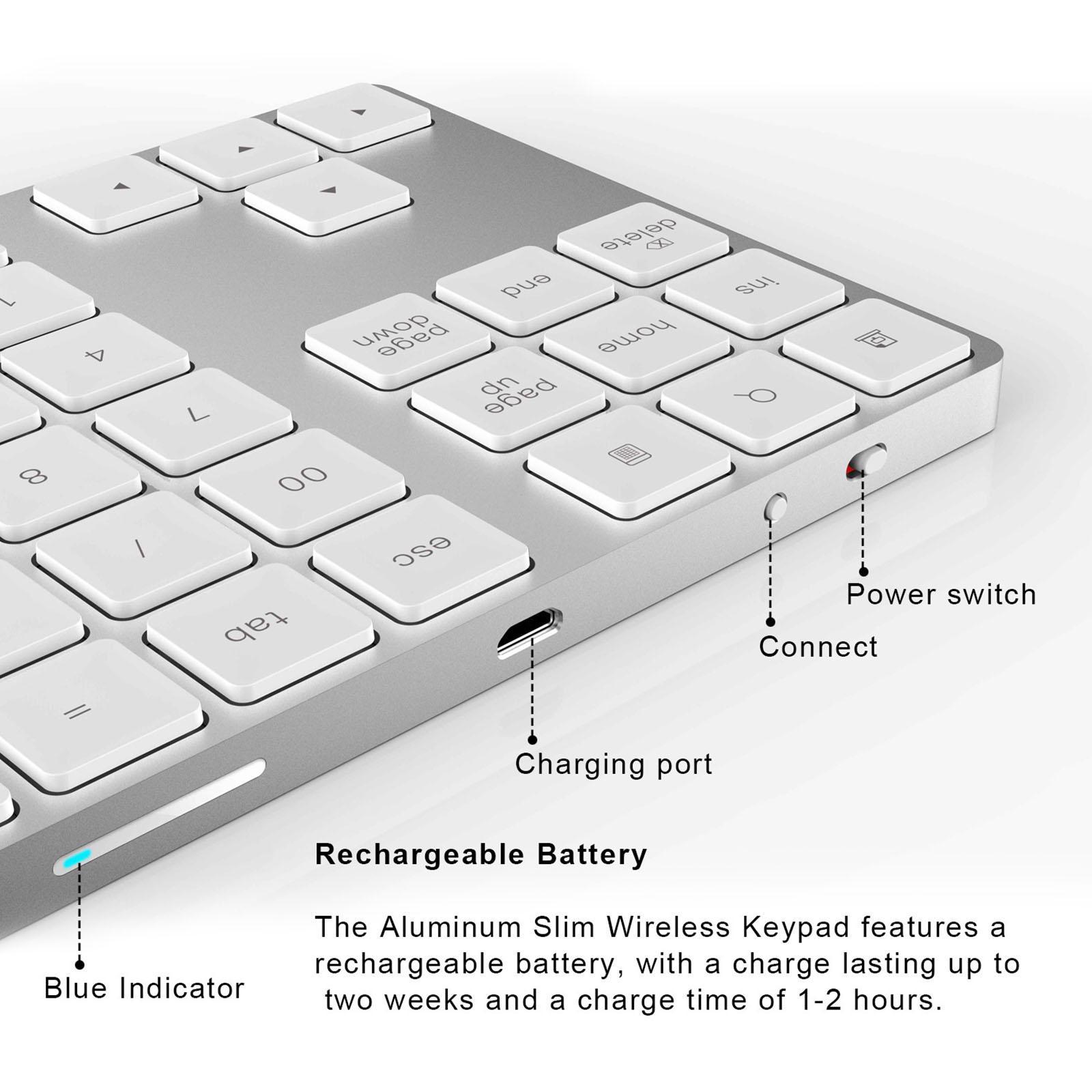 Mini BT 3.0 34 Keys Numeric Keypad Digital Keyboard for Computer Desktop