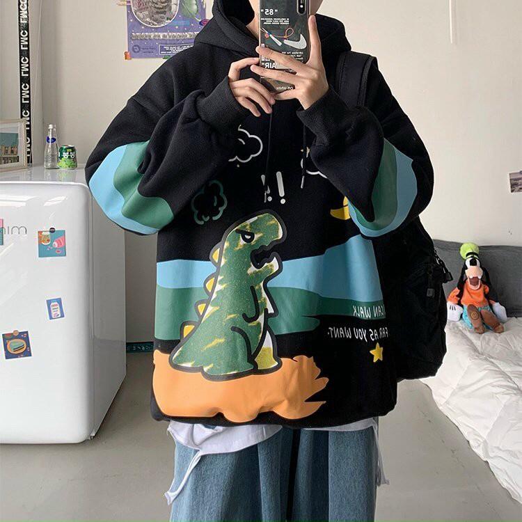 áo Hoodie In Hình Khủng Long Thời Trang Phong Cách Hàn Quốc HOT HIT