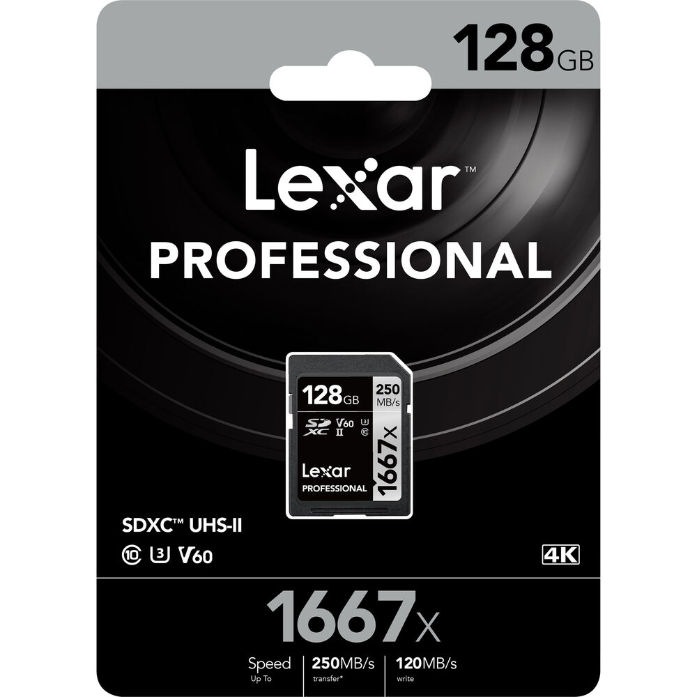 Thẻ nhớ SD Lexar Professional 1667x UHS-II V60 250/120 MB/s (64GB/128GB/256GB) - Hàng chính hãng