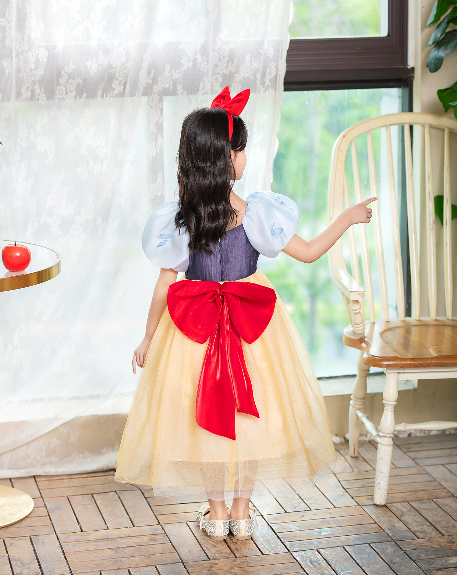 Đầm công chúa bạch tuyết cho bé gái hóa trang cosplay Halloween (tặng kèm cài tóc)