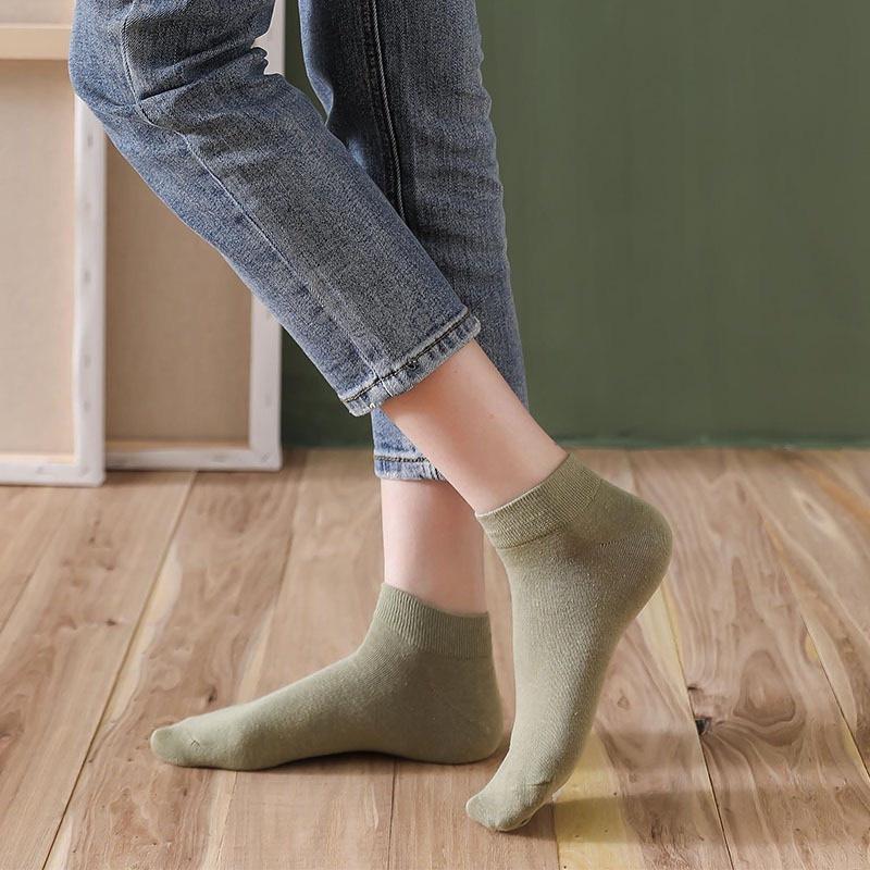 Vớ Trơn Ngắn Vintage Tất Thấp Basic Cotton Kháng Khuẩn Dành Cho Cả Nam Và Nữ 35-42 MRSOCKS VN068