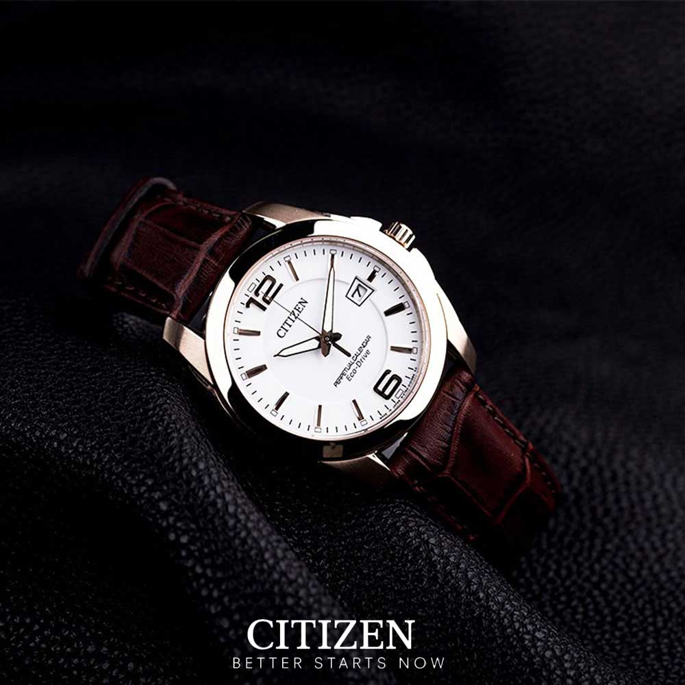 Đồng Hồ Nam Citizen Dây Da BL1243-00A - Mặt Trắng (Sapphire)