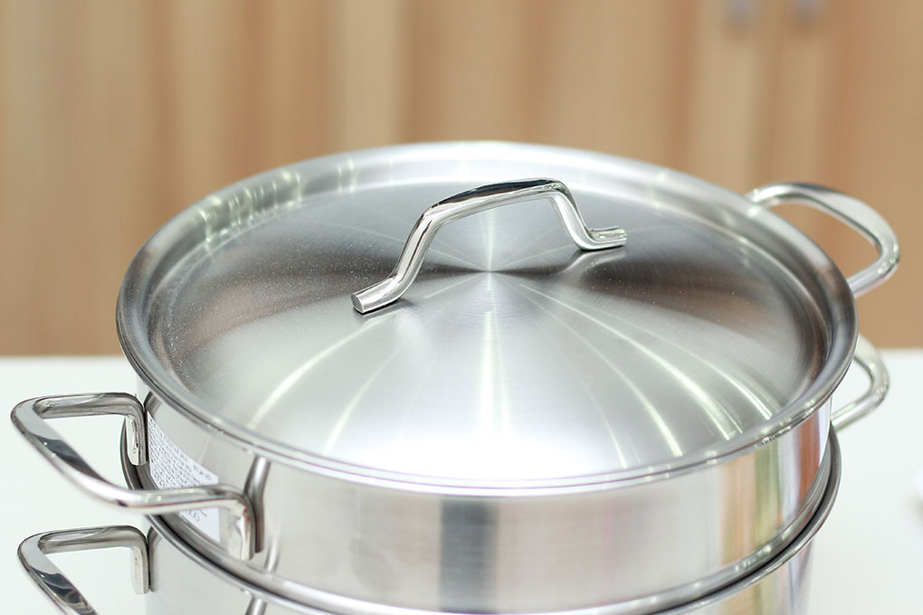 Xửng hấp inox Fivestar 3 đáy từ nắp inox