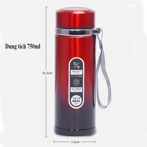 Bình Giữ Nhiệt Inox 304 750ml HL8110 Giữ Nhiệt Trên 15h Có Dây Treo